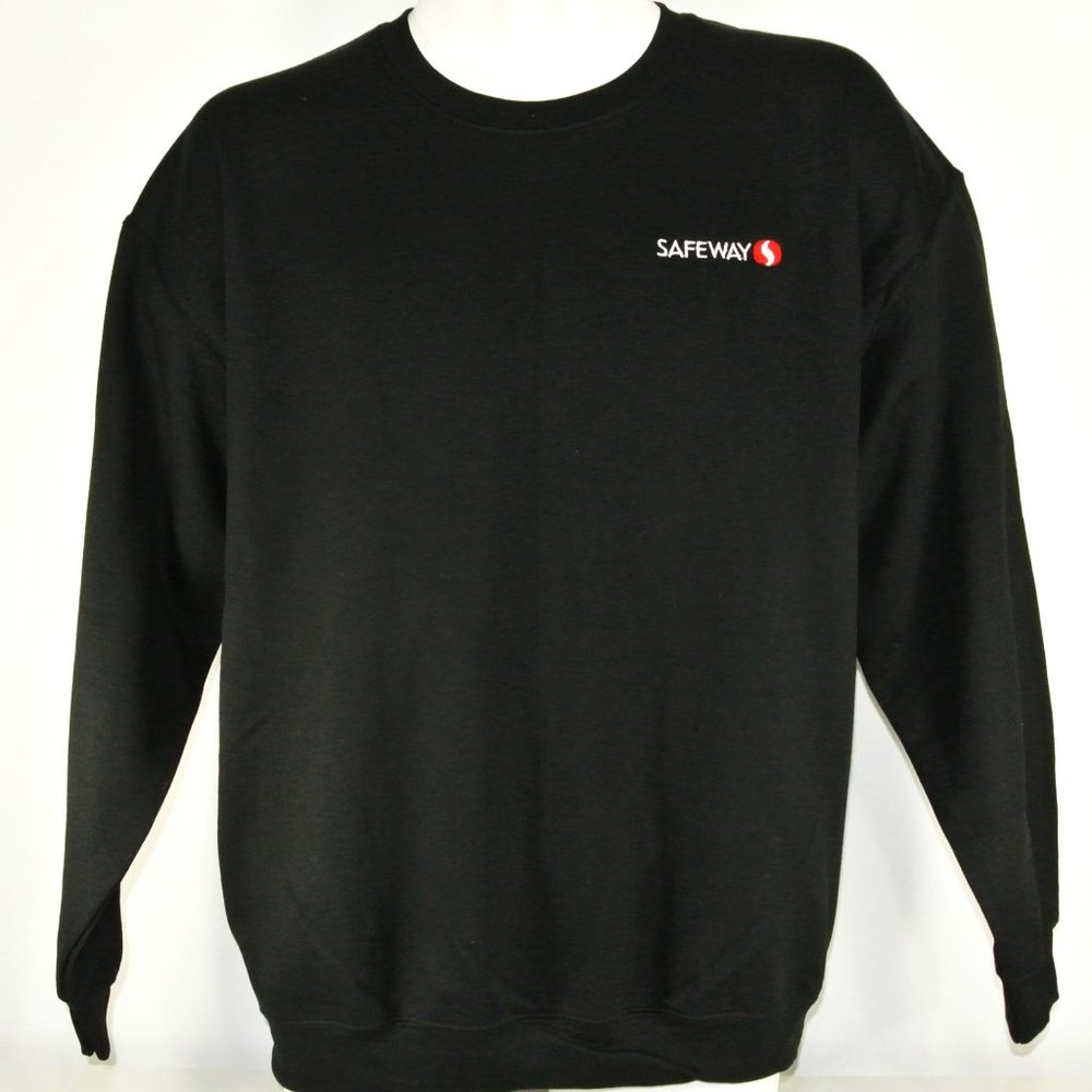 SAFEWAY Grocery Store Employee Uniform Black Sweatshirt Shirt Size XL NWT